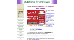 Desktop Screenshot of glutathione-for-health.com
