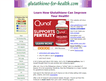 Tablet Screenshot of glutathione-for-health.com